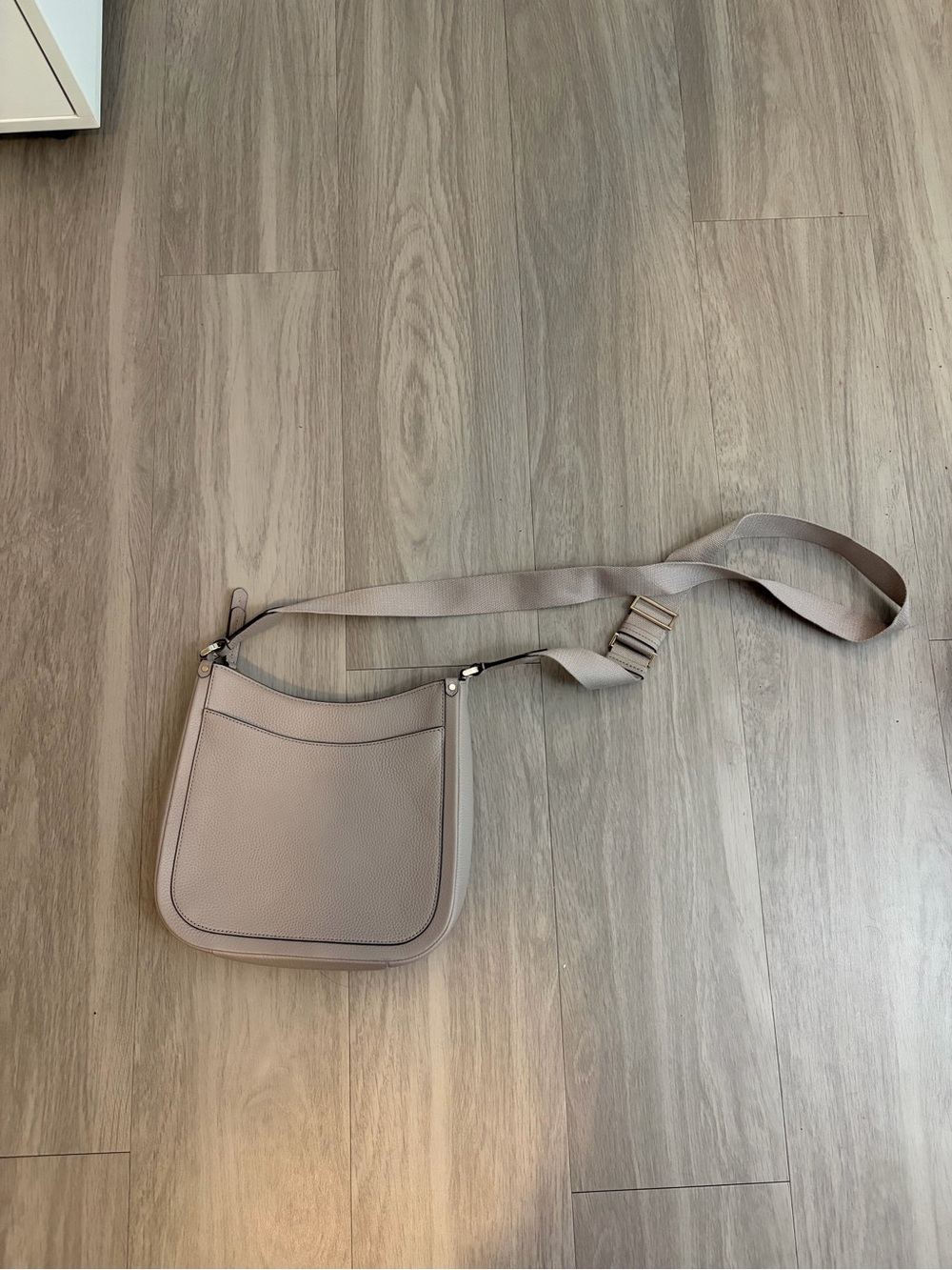 kate spade Pebbled Leather Crossbody in Light Taupe